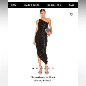 NEW with TAGS! Norma Kamali. Diana Gown. Black. Size XS/34
